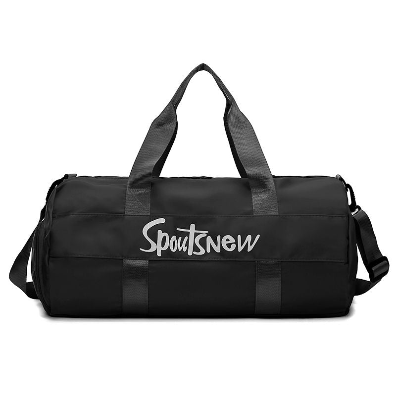 Letter Print Colorful Waterproof Sports Gym Travel Spend a Night Weekend Women Overnight Duffle Duffel Bag with Shoe Compartment