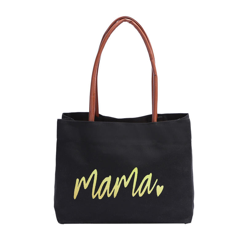 Reusable Foldable Shopping Mom Mama Bag Mother Gifts Momlife Tote Bag with Custom Printed Logo