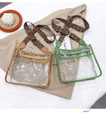 Women's Transparent PVC Crossbody Bag Hot Sale Clear Shoulder Messenger Purse with Strap for Summer Spring Autumn Seasons