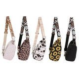 Fashionable Crossbody Fanny Pack Guitar Brass Solid Vegan Leather Girl Sling Belt Bag Women