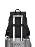 Backpack PU Large Capacity Casual Business Computer Bag Retro Waterproof Student Arcuate Shoulder Strap Travel Laptop Bag