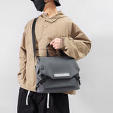 Large Capacity Cross-Border Men's Leather Messenger Bag Casual Single Shoulder Film Crossbody for Business Commuting Single Bag