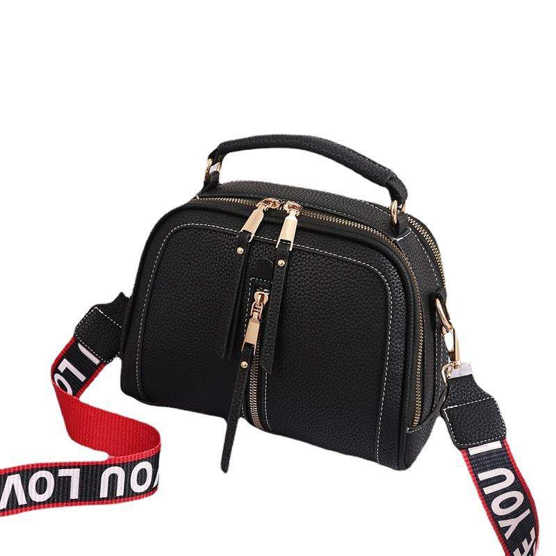 Luxury Large Capacity PU Women's Handbags Fashionable Broadband Bags Zipper for Ladies Fashionable Female Women's