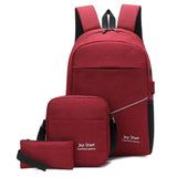 Unisex School Students Backpack Set  Waterproof School Computer Bag with Polyester Lining Zipper Closure
