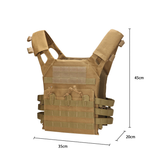 Outdoor Tactical Lightweight Vest and Pouches Body Hunting Plate Carrier Chest Rig Functional Molle Adjustable Vest