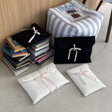 Laptop Bag New for Pink Bow Quilted Notebook Tablet Bag Durable Nylon Cute Slim Briefcase Pouch for Work Soft
