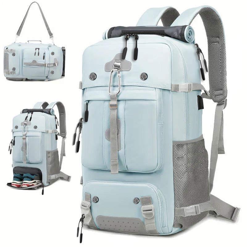 New Extra Large Capacity Casual Backpack for Men Outdoor Expandable Travel Boarding Luggage Bag with String Closure Waterproof