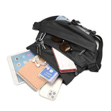 Men's Functional Crossbody Waist Bag for iPad Water-Repellent Light Multifunctional Chest Bag Fashionable Pu Cool Shoulder Back
