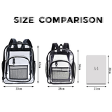 PVC School Backpack Transparent Waterproof Clear Plastic Bag Fashion Large Capacity Outdoor Backpack