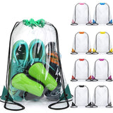 Transparent PVC Drawstring Storage Shoe Bags Dustproof Promotional Gift Backpack Stylish Waterproof Sports Bag
