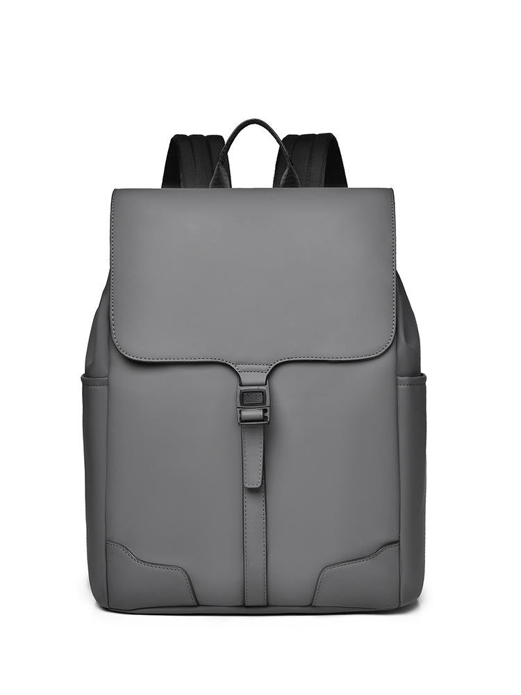 Backpack PU Large Capacity Casual Business Computer Bag Retro Waterproof Student Arcuate Shoulder Strap Travel Laptop Bag
