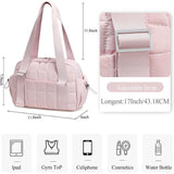 Women's Lightweight Crossbody Travel Duffel Bag Soft Weekend Overnight Gym Bag Polyester Lining Casual Tote for Sports Travel