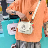 Fashion Canvas Animal Prints Small Square Zipper Closure Single Strap Casual Women Luxury Shoulder Tote Handbag Korean Version