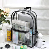 Waterproof Duty Clear School Bookbag Pvc Clear Backpack Transparent Backpack Bag Polyester Oem Plain Day Backpack