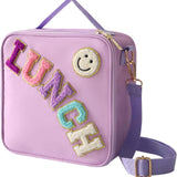 Cross-Border Popular Outdoor Portable Insulated Aluminum Film Lunch Bag Fashion Embroidered Letter for Smiley Face Cooler Bags