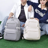 Women's Trendy Korean Style Junior High School Backpack Simple Casual School Bag for Students Large Capacity for Campus