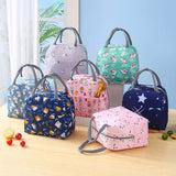 New Color Lunch Box Thermal Insulated Zipper Hand Carry Bento Bag for Students Office Workers Thickened Aluminum Foil Meal Bag