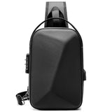 Crossbody Chest Bag with USB Anti-theft Shoulder Fashion Cool Fashionable Sling Bag Waterproof Men's Business Bags