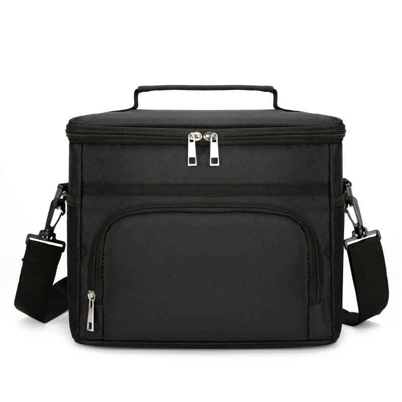 Oxford Lunch Cooler Bag Shoulder StrapInsulated for Office Travel Picnic Thermal Bag Soft Tote Cooler Box