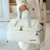 Large Capacity Nylon Duffel Bag Polyester New Design Yogurt Sports Small Gym Bag Portable Shoe Compartment Drawstring