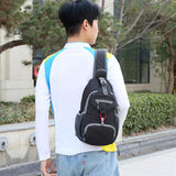 Men's Lightweight Outdoor Trendy Zipper Closure Multi-function Waist Bag for Mobile Phone and Leisure Travel Shoulder Chest Bag