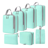 Unisex 7-Piece Travel Bag Set Durable Clothing Organizer Packing Cubes Zipper Stylish Fashionable Luggage