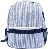 Personalized Geometric Seersucker Toddler Backpack Stylish Soft Polyester Monogrammed Preschool Book Bag for Kids Use School