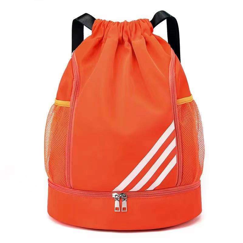Print Drawstring Backpack Oxford Bags Polyester Waterproof Fitness Basketball Sports Storage Use