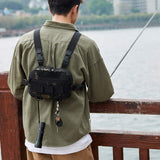 Fishing Backpack Lightweight Waterproof Breathable Outdoor Sports Multi-function Tool Bag Vest Chest Pack Gear for Hunting