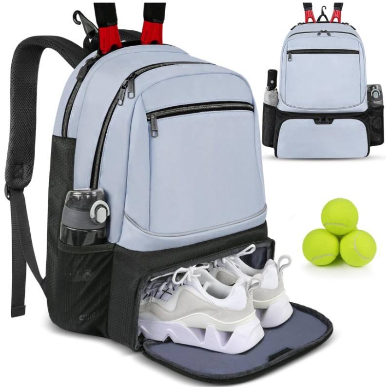 Tennis Backpack Tennis Bag for Women Men Tennis Bag Holds 2 Rackets Badminton Squash Pickleball Paddles Balls