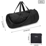 Light Weight Foldable Weekender Duffel Bag with Zipper Closure for Travel Gym Sports Unisex