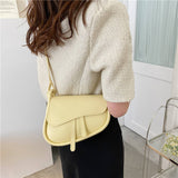 New Fashion Trendy Designer Women's PU Handbags Luxury Vintage Saddle Crossbody Shoulder Purse for Summer