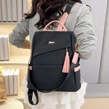 Simple Solid Color Unisex Backpack New Fashion Travel Dual-use Large Capacity Zipper Closure Women's Commuting Casual Schoolbag