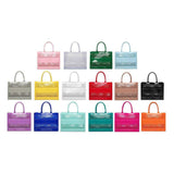Tote Bag Large Capacity Summer PVC Jelly Open Closure DIY Beach Bag with Two Handles Waterproof for Women