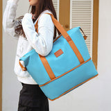 New Oxford Fashion Two-Piece Travel Bag Set Large Capacity Waterproof Storage Can Be Attached Trolley Gym Bag Unisex Hand