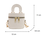 Women's High-End Mini Crossbody Bucket Bag Fashionable Beautiful Zipper Closure Handbag Casual Shoulder Handbag