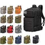 900D Oxford Tactical Backpack 45L Molle Pouch Assault Pack Camping Tactical Backpack Hiking Waterproof Outdoor Trekking Pack