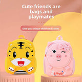 Cartoon Anti-Lost Small Backpacks Fashionable Ready-Made Kindergarten Schoolbags for Boys Girls Polyester Zipper Children's Bags