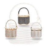 Sequin Mini Tote for Ladies Handheld Logo Style with Unique Pattern New Handmade Hollow Metal Cage Bucket Flannel Evening Bag