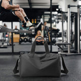Men's Women's Sports Fitness Gym Bag Large Capacity Dry Wet Separation Fashion Hand Travel for Short Business Trips Polyester