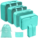 7pcs Set Multifunction Luggage Packing Cubes Fashion Bag Beautiful Travel Clothes Under Ware Organizer Bag