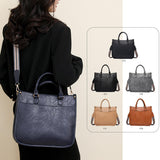 New Casual Retro Tote Bag for Women Fashionable and Versatile One Shoulder PU Leather Crossbody Bag Lady Style