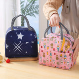 New Color Lunch Box Thermal Insulated Zipper Hand Carry Bento Bag for Students Office Workers Thickened Aluminum Foil Meal Bag