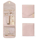 Hot Sale Eco-friendly Portable Travel Jewelry and Makeup Organizer Polyester with Open Closure Fashion Letter Pattern