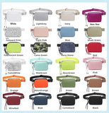 LU LU 2024 Double Layer Nylon Waist Running Bag Waterproof Gym and Travel Leisure Sports Pack
