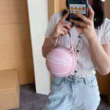 Fashion Women's Mini Tote Handbags Creative Basketball Inspired Shoulder Messenger Bag with Zipper Closure Small Personalities