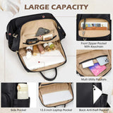 Women's Genuine Leather Anti-theft Travel Backpack Purse with Tassel Casual Shoulder Handbag