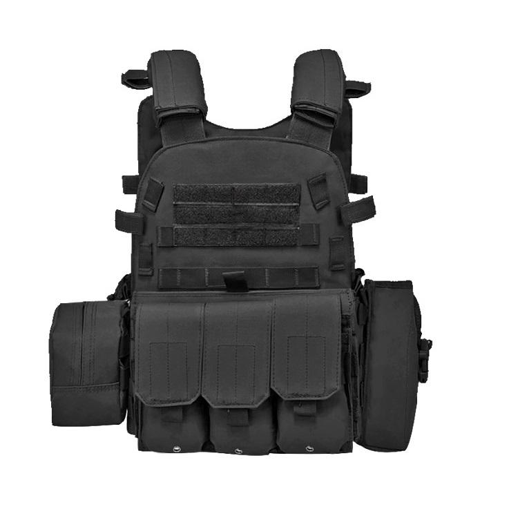 Adjustable Men's Tactical Vest Bag Outdoor Security Body Camouflage Training Plate Carrier Waterproof Oxford Polyester Zipper