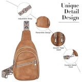 Leather Women's Retro Crossbody Bag Durable Waterproof Fashionable Summer Ladies' Shoulder Sling Chest Bag