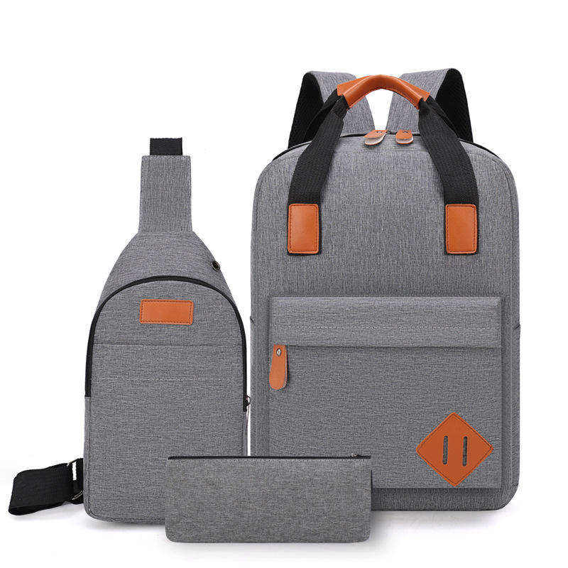 3 in 1 Usb Business Style Large Capacity Travel Leisure Laptop Backpack Set